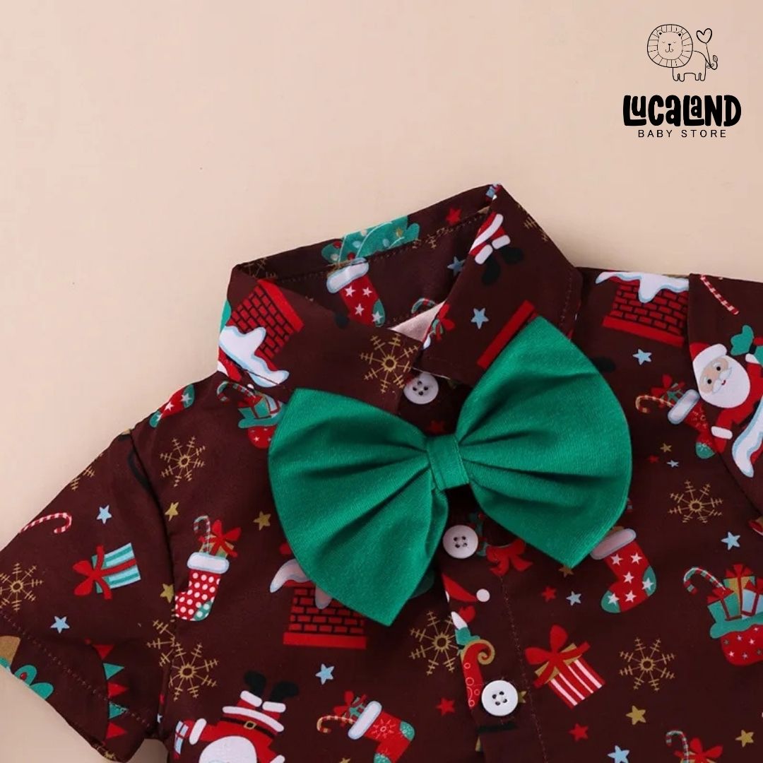 Bodie camisa lazo navideño red & green