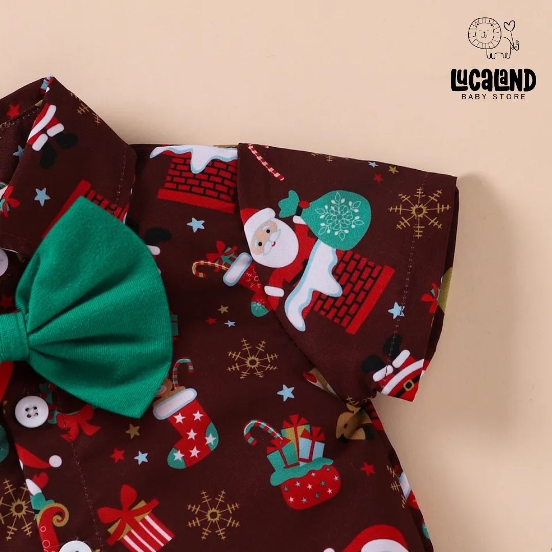 Bodie camisa lazo navideño red & green