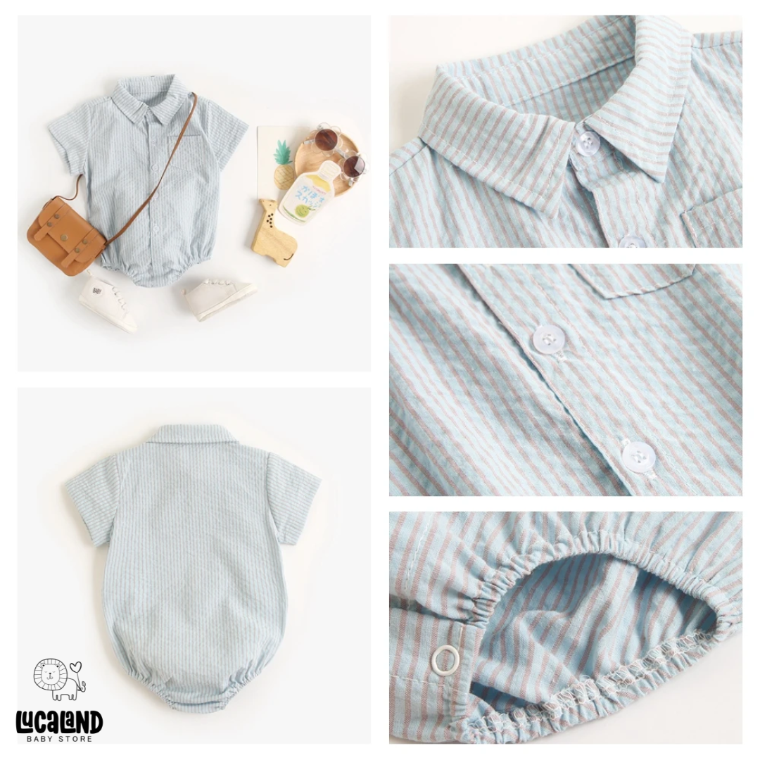Body camisa manga corta celeste