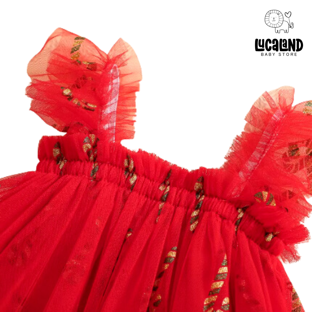 Vestido bastones navideño red & green
