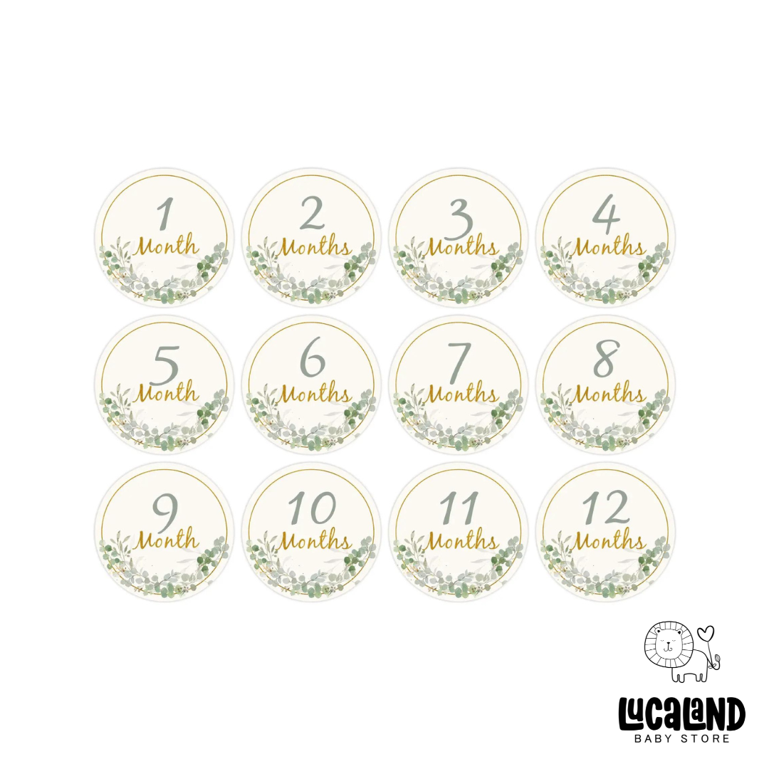 Tarjetas de meses bebé