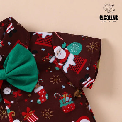 Bodie camisa lazo navideño red & green