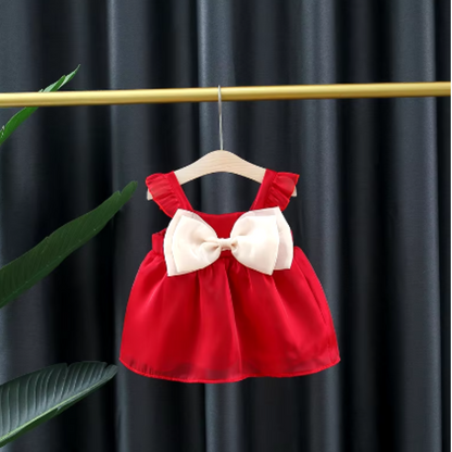 Vestido navideño white & red