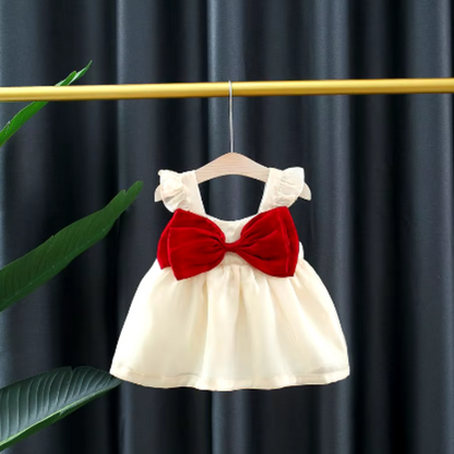 Vestido navideño white & red