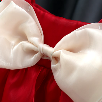 Vestido navideño white & red