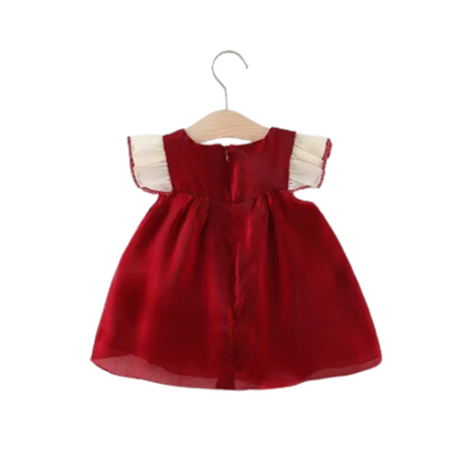 Vestido lazo navideño red & withe
