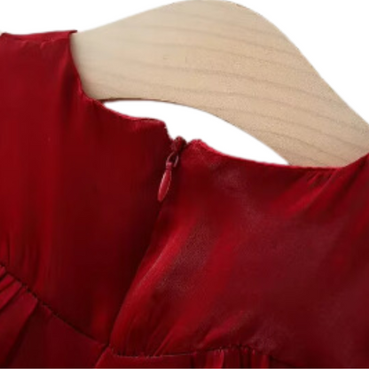 Vestido lazo navideño red & withe