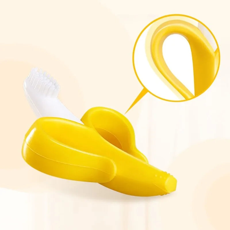 Mordedor de silicona en forma de plátano