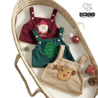 Bodie overall navideño verde-rojo-beige