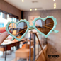 Lentes en forma de corazón de colores